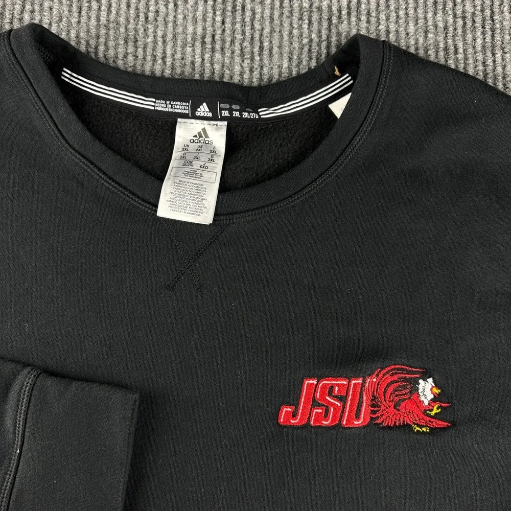 Adidas Mens Jacksonville State University JSU Sweatshirt Black 2XL S97354